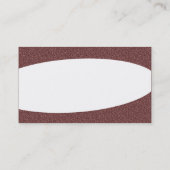 Eliptisch - braune, bestickte Textur Visitenkarte (Rückseite)