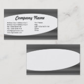 Eliptisch - bürstenbehaftete Metallstruktur Visitenkarte (Vorne/Hinten)