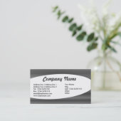 Eliptisch - bürstenbehaftete Metallstruktur Visitenkarte (Stehend Vorderseite)