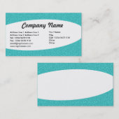 Eliptisch - Cyan Embossed Texture Visitenkarte (Vorne/Hinten)