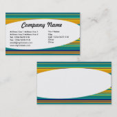 Eliptisch - farbige Streifen Visitenkarte (Vorne/Hinten)