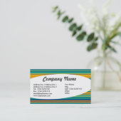 Eliptisch - farbige Streifen Visitenkarte (Stehend Vorderseite)