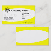 Eliptisch - gelb visitenkarte (Vorne/Hinten)