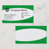 Eliptisch - grün visitenkarte (Vorne/Hinten)
