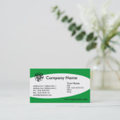 Eliptisch - grün visitenkarte (Stehend Vorderseite)