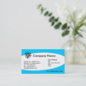 Eliptisch - Light Blue Visitenkarte (Stehend Vorderseite)