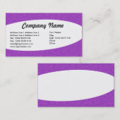 Eliptisch - Lila geprägte Textur Visitenkarte (Vorne/Hinten)