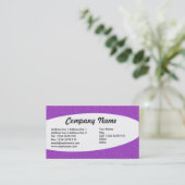 Eliptisch - Lila geprägte Textur Visitenkarte (Stehend Vorderseite)