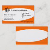 Eliptisch - Orange Visitenkarte (Vorne/Hinten)