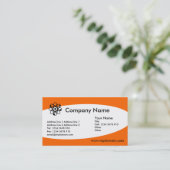 Eliptisch - Orange Visitenkarte (Stehend Vorderseite)