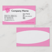 Eliptisch - rosa visitenkarte (Vorne/Hinten)