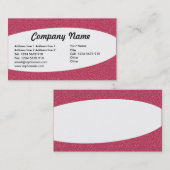 Eliptisch - rot geprägte Textur Visitenkarte (Vorne/Hinten)