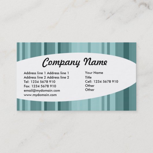 Eliptisch - Streifen 04 Visitenkarte (Vorderseite)