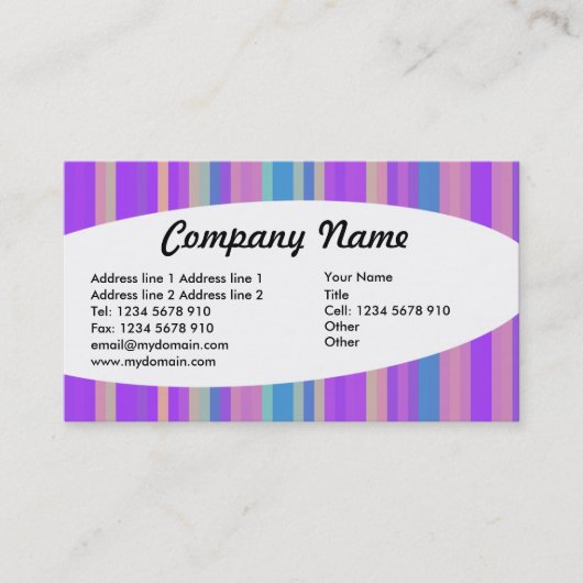 Eliptisch - Streifen 06 Visitenkarte (Vorderseite)