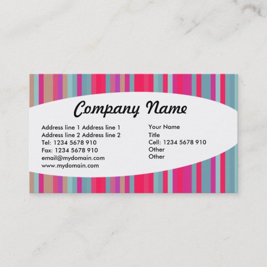 Eliptisch - Streifen 07 Visitenkarte (Vorderseite)