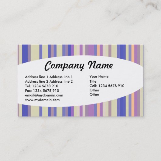 Eliptisch - Streifen 08 Visitenkarte (Vorderseite)