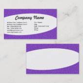 Eliptisch - Violett mit bestickter Textur Visitenkarte (Vorne/Hinten)