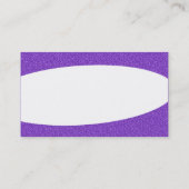 Eliptisch - Violett mit bestickter Textur Visitenkarte (Rückseite)