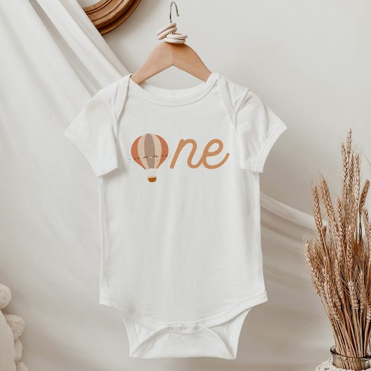 ELISA Terracotta Hot Air Balloon ONE 1st Birthday Baby Strampler