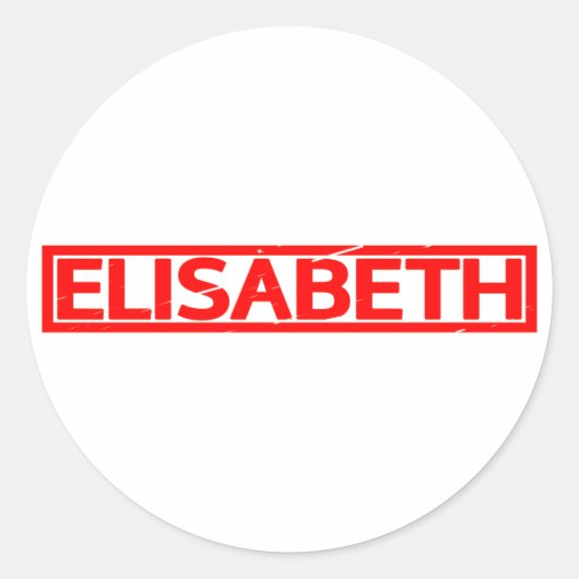 Elisabeth Briefmarke Runder Aufkleber (Vorderseite)