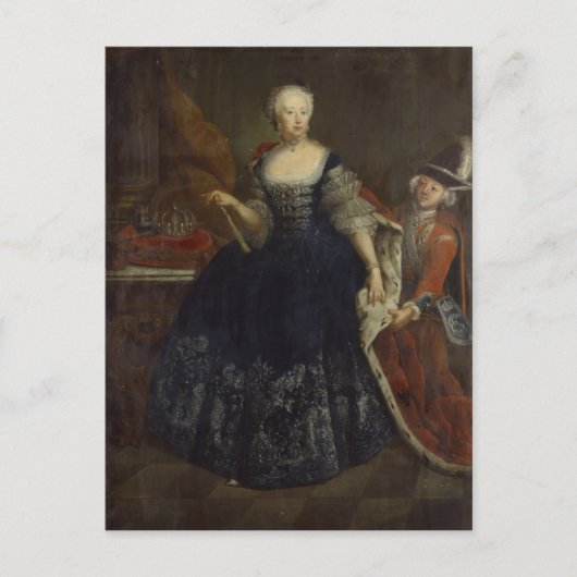 Elisabeth Christine von Braunschweig als Königin Postkarte (Vorderseite)
