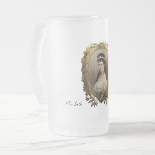 Elisabeth der Bayern-Tasse Mattglas Bierglas (Vorderseite Links)