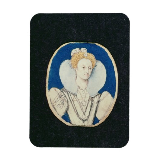 Elisabeth I., Miniaturportrait, (unfertig) Magnet (Vertikal)