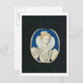 Elisabeth I., Miniaturportrait, (unfertig) Postkarte (Vorne/Hinten)