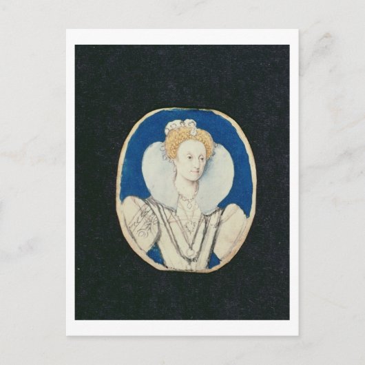 Elisabeth I., Miniaturportrait, (unfertig) Postkarte (Vorderseite)