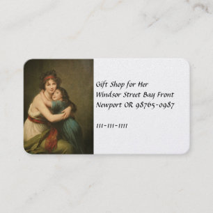 Elisabeth mit ihrer Tochter 1780-1819 Visitenkarte