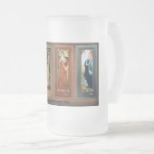 Élisabeth Sonrel Art Nouveau Maiden Bird Series Mattglas Bierglas (VorderseiteRechts)