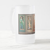 Élisabeth Sonrel Art Nouveau Maiden Bird Series Mattglas Bierglas (Vorderseite Links)