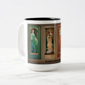 Élisabeth Sonrel Art Nouveau Maiden Bird Series Zweifarbige Tasse (Vorderseite Links)