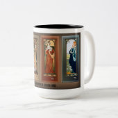 Élisabeth Sonrel Art Nouveau Maiden Bird Series Zweifarbige Tasse (VorderseiteRechts)
