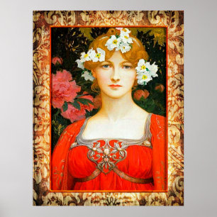 Elisabeth Sonrel Malerei eines Maiden. Poster