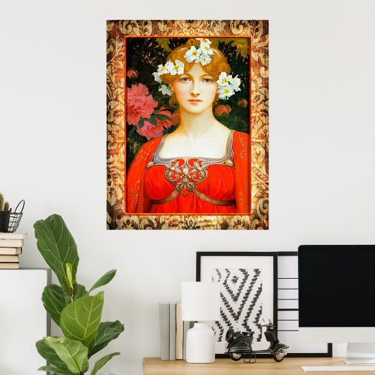 Elisabeth Sonrel Malerei eines Maiden. Poster (Heimbüro)