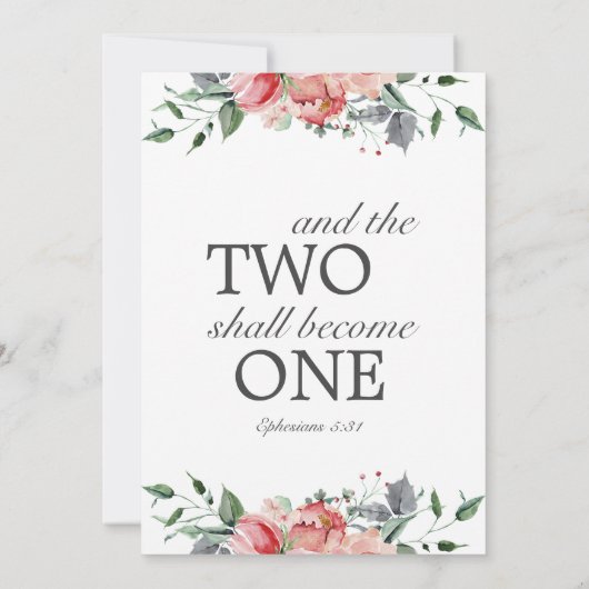 Elisabeth Two wird eine Christliche Hochzeit Einladung (Rückseite)