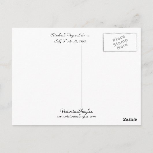 Elisabeth Vigee-Lebrun Selbstportrait Postkarte (Rückseite)