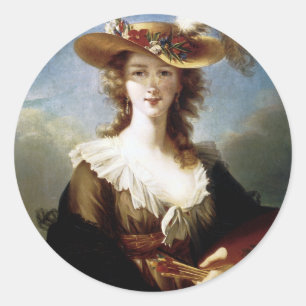 Elisabeth Vigee-Lebrun Selbstporträt Runder Aufkleber