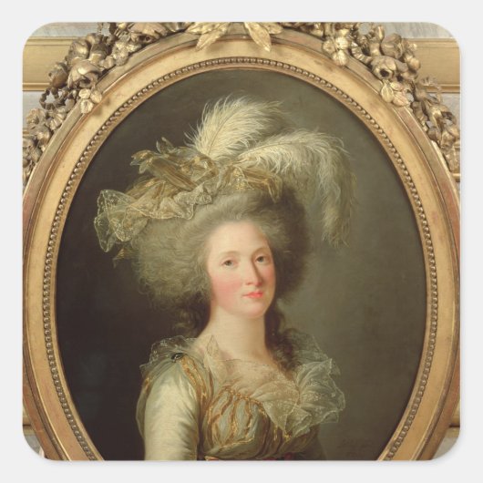 Elisabeth von Frankreich genannt Madame Elisabeth Quadratischer Aufkleber (Vorderseite)
