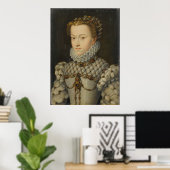 Elisabeth von Österreich - Francois Clouet - c1571 Poster (Heimbüro)