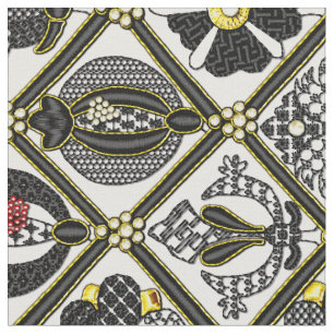 Elisabethanische Blackwork Fliese Stoff