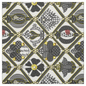 Elisabethanische Blackwork Fliese Stoff (Muster)