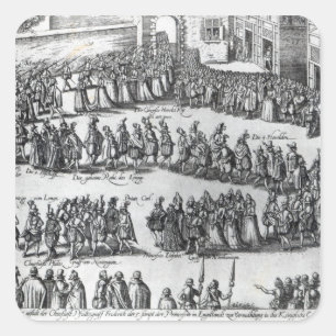 Elisabethanische Prozession Quadratischer Aufkleber