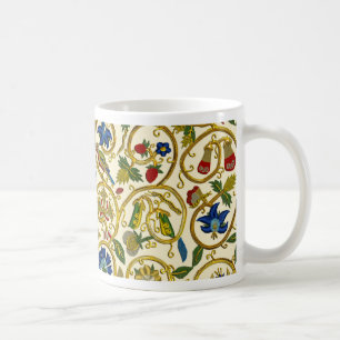 Elisabethanische Strudel-Stickereien - Goldwork Kaffeetasse
