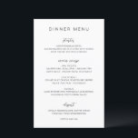 Elise Elegant Wedding Menu<br><div class="desc">Elegantes Hochzeitsmenü im klassischen Stil,  das moderne Sans Serif und elegante Script-Schriftart kombiniert.</div>