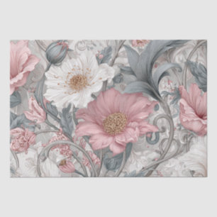 Elise Pink & Grau Nouveau Garten Seidenpapier