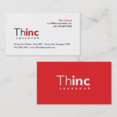 Elises Visitenkarte Thinc Savanne (Vorne/Hinten)