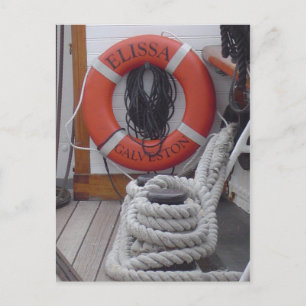 Elissa Ship Galveston Texas Postcard Postkarte