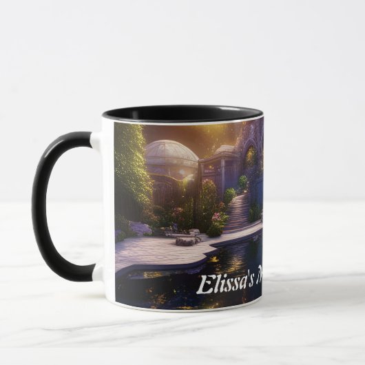 Elissas Morgenbraue Personalisiert anpassbar Tasse (Links)